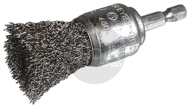 Hikoki 751324 Penseelborstel 25x0.3 met 1/4"zeskant stift met gegolfd staaldraad