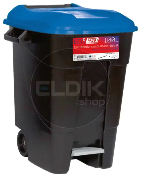 Tayg 100P Afvalcontainer met voetpedaal - 100 liter - blauw - 421020