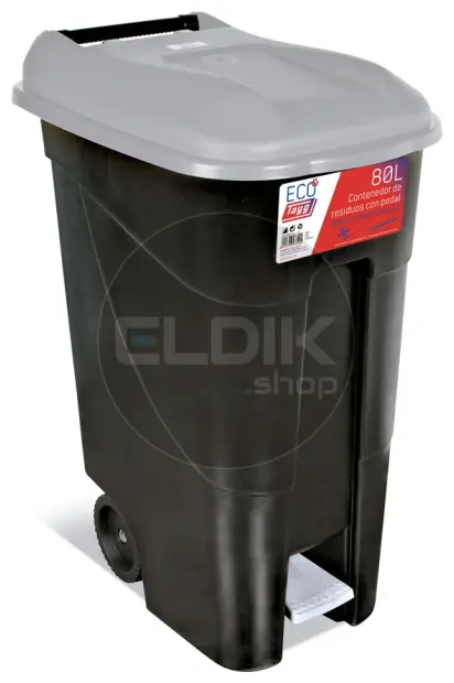Tayg 80P Afvalcontainer met Voetpedaal - 80 Liter - grijs - 433009
