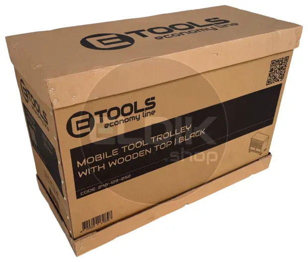 E-Tools 170848 117 cm Verrijdbare Werkbank met Houten Werkblad