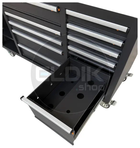 E-Tools 170855 157 cm Verrijdbare Werkbank met Achterwand