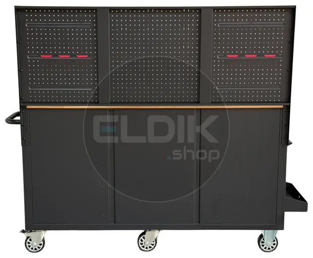 E-Tools 170855 157 cm Verrijdbare Werkbank met Achterwand