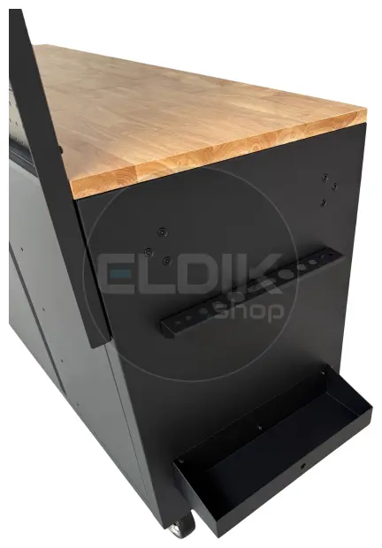 E-Tools 170855 157 cm Verrijdbare Werkbank met Achterwand