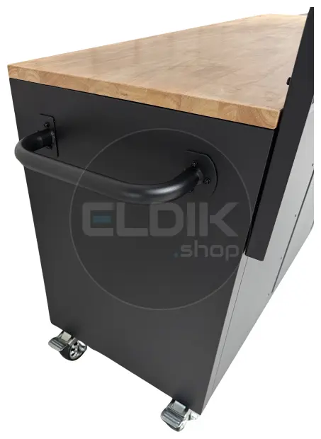 E-Tools 170855 157 cm Verrijdbare Werkbank met Achterwand