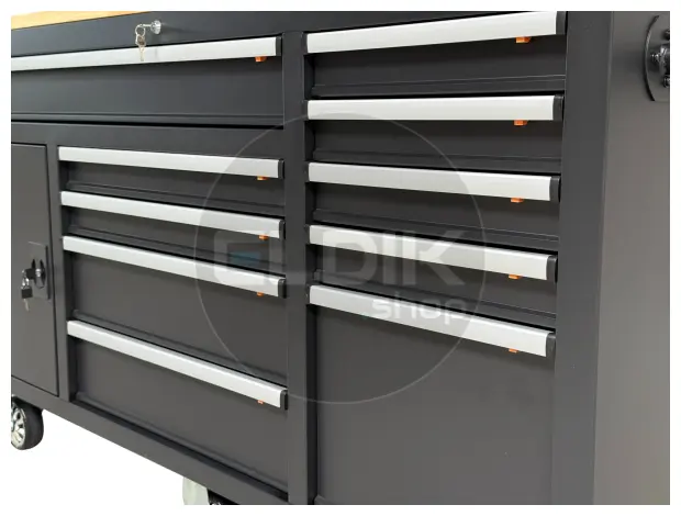 E-Tools 170855 157 cm Verrijdbare Werkbank met Achterwand