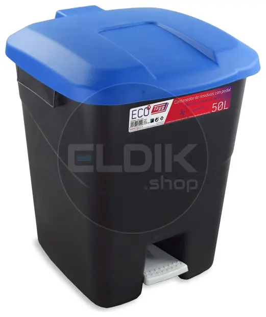 Tayg 430022/6 6 x Afvalcontainer met Voetpedaal - 50 Liter + Afvalzakken