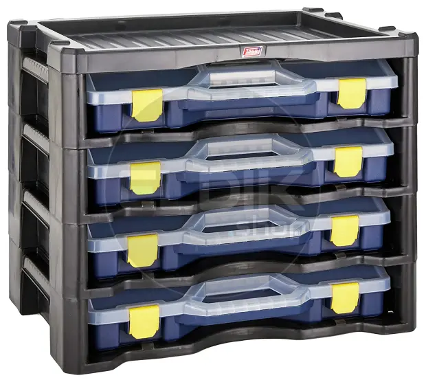 Tayg Multibox 3 2x Assortimentsdoos 4-delig - L530 x B376 x H430 mm - Blauw - 303500/2