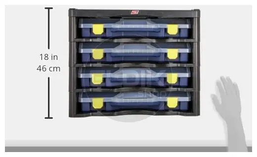 Tayg Multibox 3 2x Assortimentsdoos 4-delig - L530 x B376 x H430 mm - Blauw - 303500/2