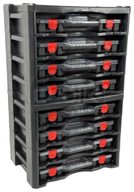 Tayg Multibox 3 2 x Assortimentsdoos 4-delig - L530 x B376 x H430 mm - Polycarbonaat - 179971