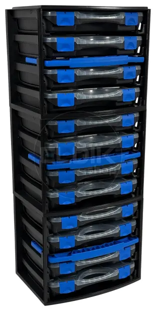 Tayg Multibox 1 Assortimentsdoos 4-delig - L335 x B250 x H275 mm - Zwart - 301551