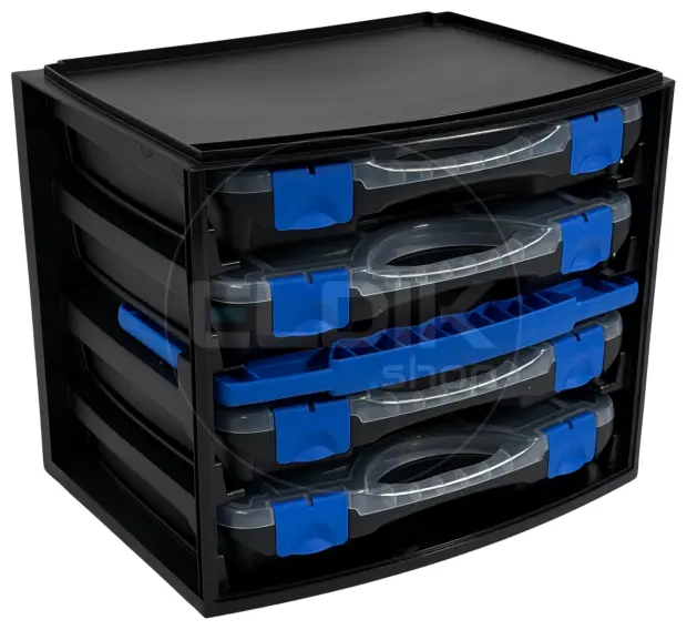 Tayg Multibox 1 Assortimentsdoos 4-delig - L335 x B250 x H275 mm - Zwart - 301551