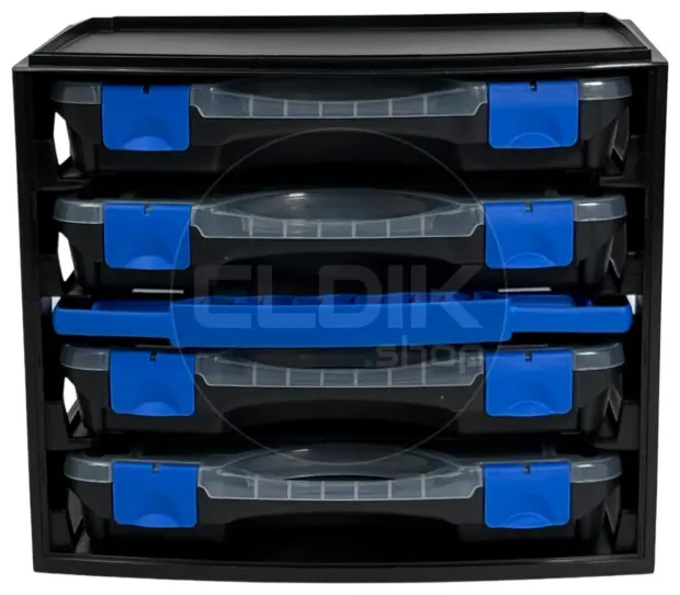 Tayg Multibox 1 Assortimentsdoos 4-delig - L335 x B250 x H275 mm - Zwart - 301551