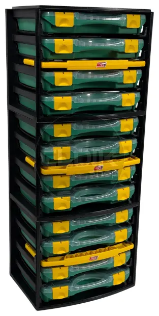 Tayg Multibox 1 Assortimentsdoos 4-delig – L335 × B250 × H275 mm - Groen - 301001