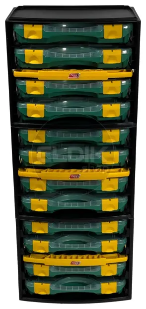 Tayg Multibox 1 Assortimentsdoos 4-delig – L335 × B250 × H275 mm - Groen - 301001