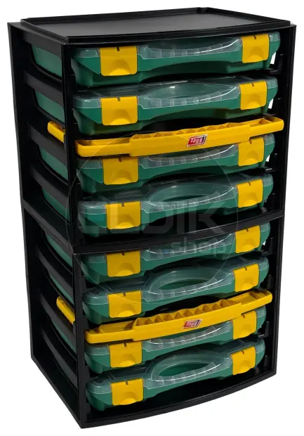 Tayg Multibox 1 Assortimentsdoos 4-delig – L335 × B250 × H275 mm - Groen - 301001