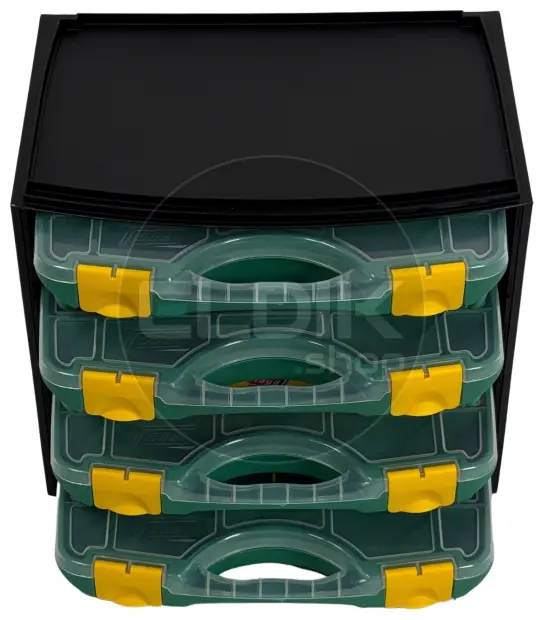 Tayg Multibox 1 Assortimentsdoos 4-delig – L335 × B250 × H275 mm - Groen - 301001