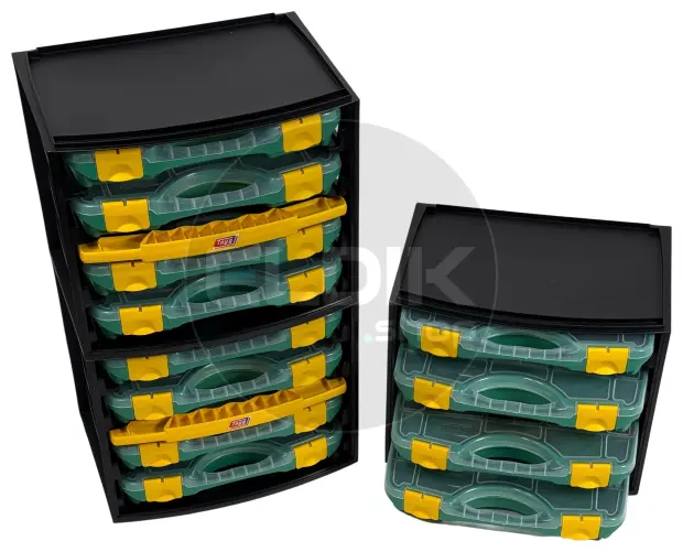 Tayg Multibox 1 2x Assortimentsdoos – L335 × B250 × H275 mm - Groen - 301001/2