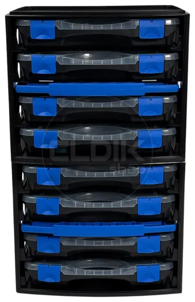Tayg Multibox 1 2x Assortimentsdoos - L335 x B250 x H275 mm - Zwart - 301551/2
