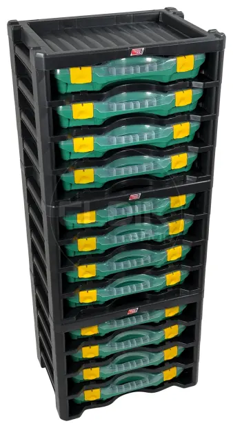 Tayg Multibox 2 Assortimentsdoos 4-delig - L447 x B314 x H360 mm - Groen - 302008