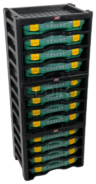 Tayg Multibox 2 Assortimentsdoos 4-delig - L447 x B314 x H360 mm - Groen - 302008