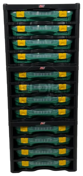 Tayg Multibox 2 Assortimentsdoos 4-delig - L447 x B314 x H360 mm - Groen - 302008