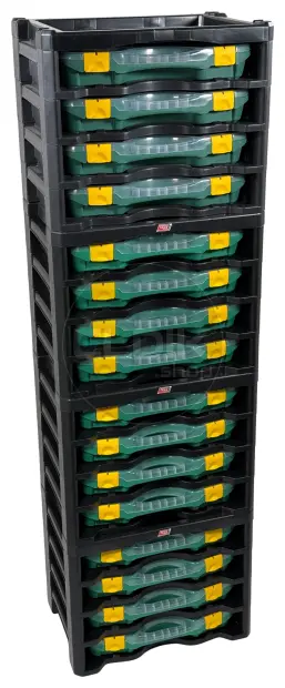Tayg Multibox 2 Assortimentsdoos 4-delig - L447 x B314 x H360 mm - Groen - 302008
