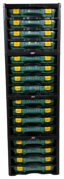 Tayg Multibox 2 Assortimentsdoos 4-delig - L447 x B314 x H360 mm - Groen - 302008
