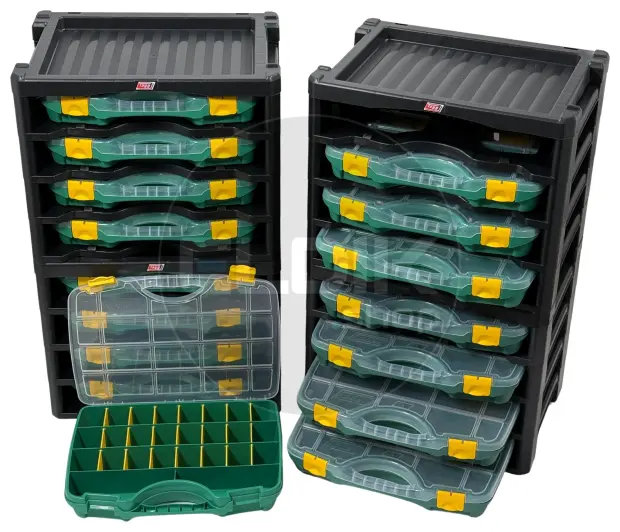 Tayg Multibox 2 Assortimentsdoos 4-delig - L447 x B314 x H360 mm - Groen - 302008