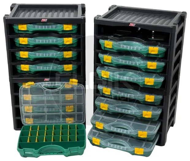 Tayg Multibox 2 Assortimentsdoos 4-delig - L447 x B314 x H360 mm - Groen - 302008