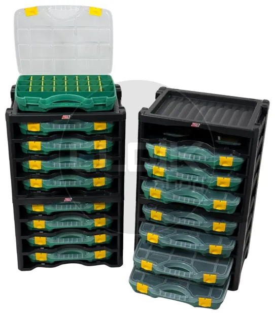 Tayg Multibox 2 Assortimentsdoos 4-delig - L447 x B314 x H360 mm - Groen - 302008