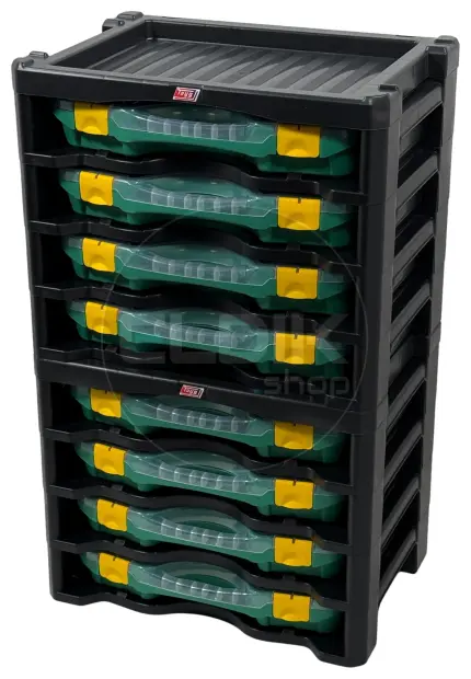 Tayg Multibox 2 Assortimentsdoos 4-delig - L447 x B314 x H360 mm - Groen - 302008