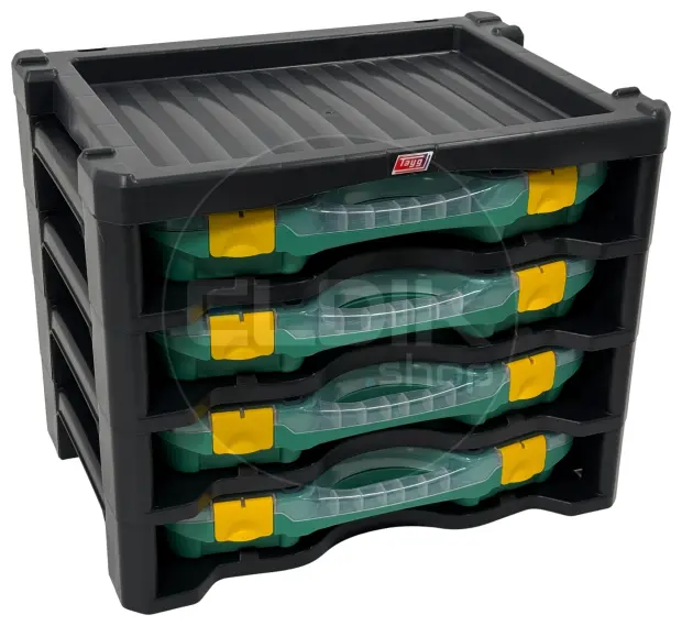 Tayg Multibox 2 Assortimentsdoos 4-delig - L447 x B314 x H360 mm - Groen - 302008