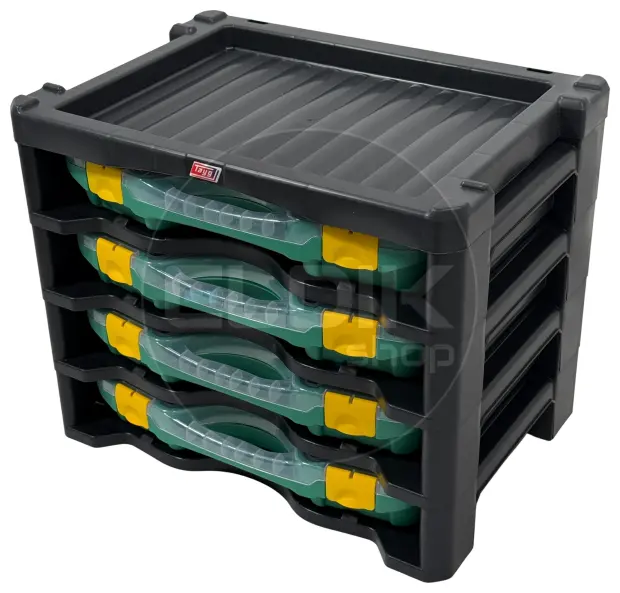 Tayg Multibox 2 Assortimentsdoos 4-delig - L447 x B314 x H360 mm - Groen - 302008