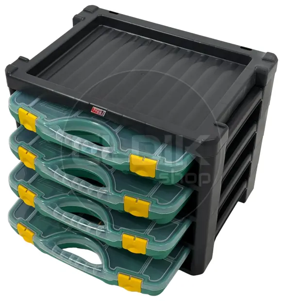 Tayg Multibox 2 Assortimentsdoos 4-delig - L447 x B314 x H360 mm - Groen - 302008