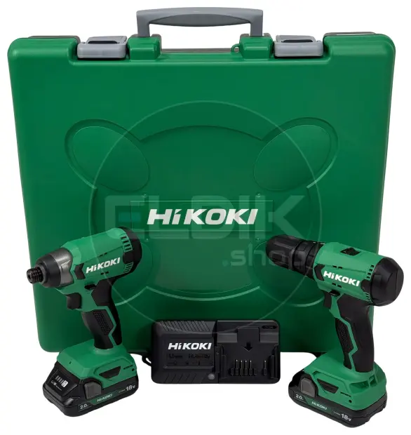 Hikoki KC18DAWCZ Combiset 18V | 2 x 2.0 Ah accu en lader | In koffer
