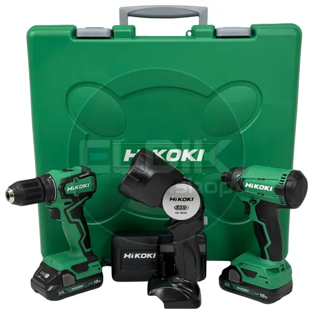 Hikoki KC18DA-KIDLE Combiset - 18 V / in kunststof koffer. Inclusief 2 BSL1820M accu's en lader