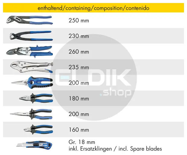 Heytec 50829005400 10 Delige Module Tangen