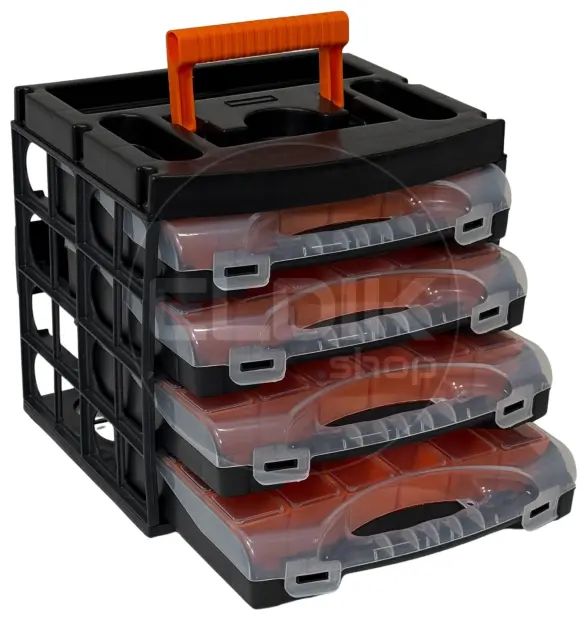 E-Tools Midibox 2 x Opbergassortimentbox met 4 assortimentsdozen | Duopack - 179247/2