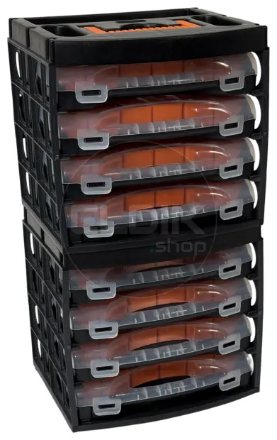 E-Tools Midibox 2 x Opbergassortimentbox met 4 assortimentsdozen | Duopack - 179247/2