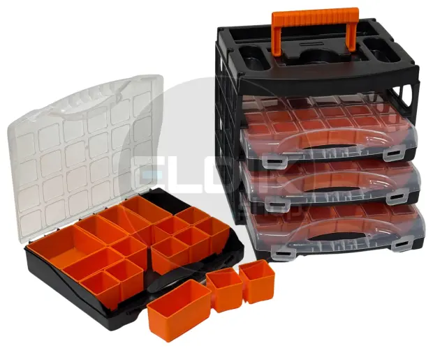 E-Tools Midibox 2 x Opbergassortimentbox met 4 assortimentsdozen | Duopack - 179247/2