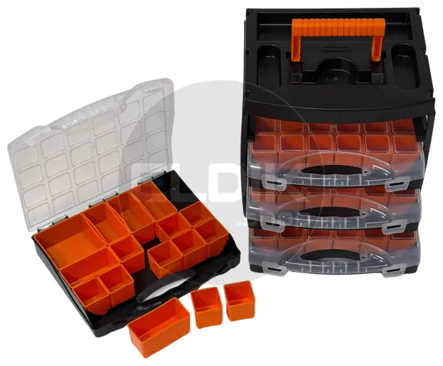E-Tools Midibox 2 x Opbergassortimentbox met 4 assortimentsdozen | Duopack - 179247/2