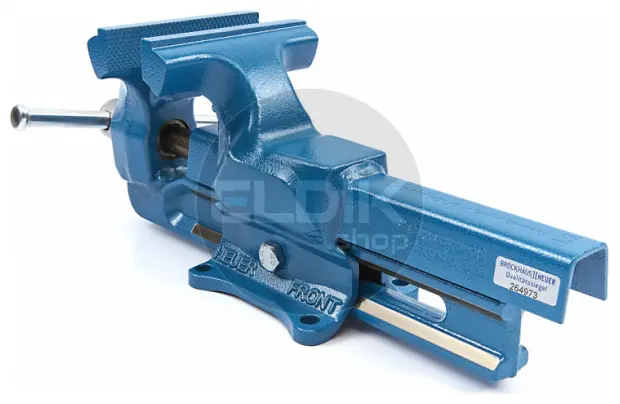 Brockhaus Heuer 100120/103120 Bankschroef met Pijpklem 120 mm | Inclusief Draaiplateau
