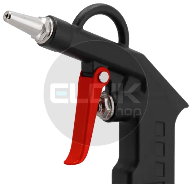 Airpress 4300001 Blaaspistool aluminium met korte nozzle 20 mm en insteeknippels max 12 bar in blister