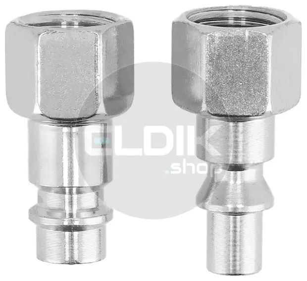 Airpress 4300001 Blaaspistool aluminium met korte nozzle 20 mm en insteeknippels max 12 bar in blister