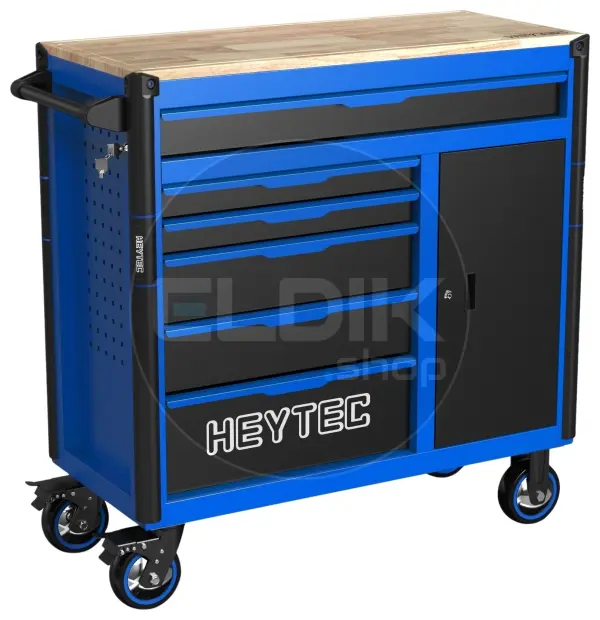 Heytec 50811330120 Gevulde gereedschapswagen 6 laden | 132 Delig in Foam inlay | Blauw