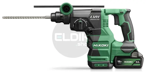 Hikoki DH1826DAWUZ Accu boor-breekhamer met stofafzuigunit - 18 V / 3,2 J - Inclusief lader en 2x 5.0 Ah accu's in HSC IV koffer