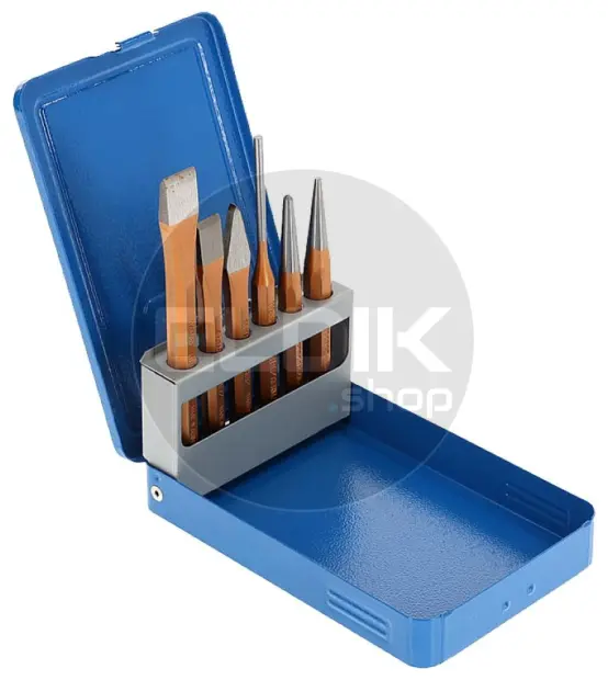 Gedore 106 D 6 Delige Beitelset in Metalen Cassette - 8725710