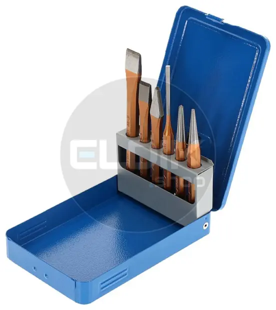 Gedore 106 D 6 Delige Beitelset in Metalen Cassette - 8725710