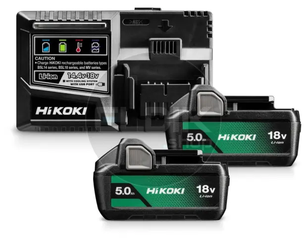 Hikoki UC18YSL3WKZ BoosterPack - 2x 5.0Ah accu BSL1850MA + Lader UC18YSL3