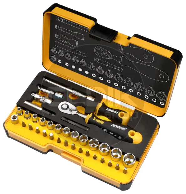Felo 057 836 16 36 Delige Doppenset 1/4"
